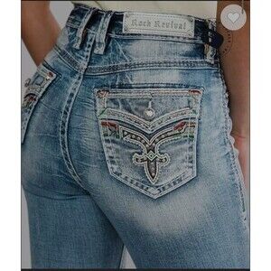 ExclusiveIdoya Ultra High Curvy Skinny JeanRock Revival Sz 36 Sold Out